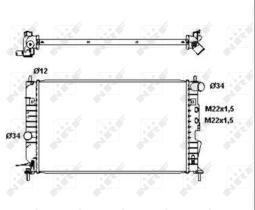 Nrf 50563 - RADIADOR ALUMINIO OPEL