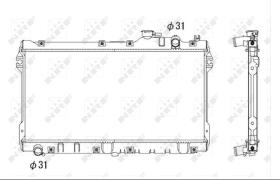 Nrf 506522 - RADIADOR ALUMINIO MAZDA