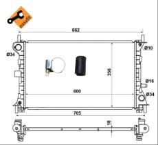 Nrf 509615 - RAD.Y CALEF.FOCUS 1.4I/1.6I/1.8I