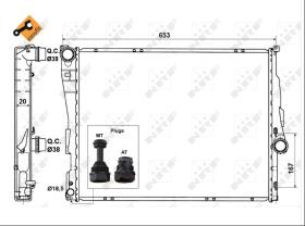 Nrf 51582 - RADIADOR ALUMINIO BMW