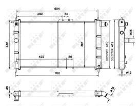 Nrf 52053 - RADIADOR ALUMINIO DAEWOO