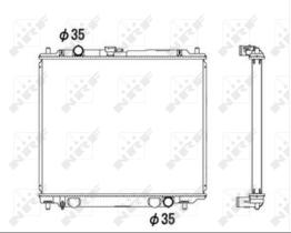 Nrf 52108 - RADIADOR ALUMINIO MITSUBISHI