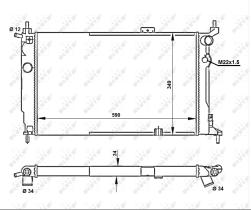 Nrf 52204 - RADIADOR ALUMINIO OPEL ASTRA