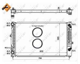 Nrf 529504 - RADIADOR ALUMINIO AUDI