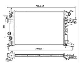 Nrf 53035 - RADIADOR ALUMINIO OPEL