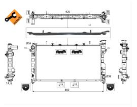 Nrf 53734 - RADIADOR CHRYSLER VOYAGER III 3,3