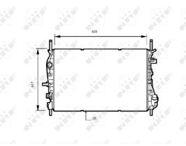 Nrf 53741 - RADIADOR FORD MONDEO III 2,0 16 V