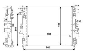 Nrf 53801 - RADIADOR ALUMINIO MERCEDES