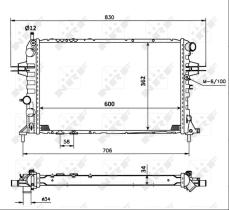 Nrf 53898 - RADIADOR ALUMINIO OPEL