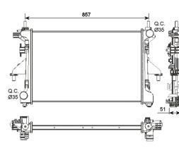 Nrf 54203 - RADIADOR ALUMINIO JUMPER/BOXER