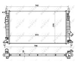 Nrf 55327 - RADIADOR ALUMINIO FORD