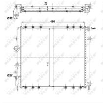 Nrf 58075 - RADIADOR ALUMINIO RENAULT