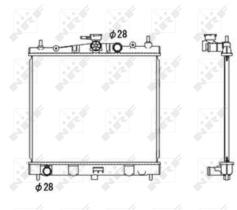 Nrf 58187 - RADIADOR ALUMINIO NISSAN