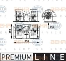 Hella 8EW009157481 - SOPLADOR HAB.+CARCASA RENAULT MAGNU