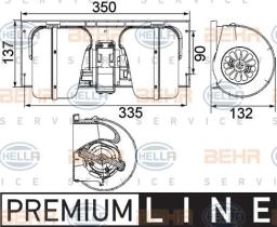 Hella 8EW351024491 - SOPLADOR HAB.+CARCASA DAF 95 XF REF