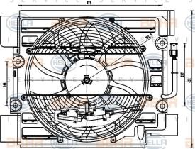 Hella 8EW351040101 - VENTILADOR DEL RADIADOR BMW 5(E39)