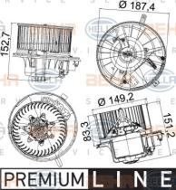 Hella 8EW351043221 - SOPLADOR HAB.VW GOLF V/VI