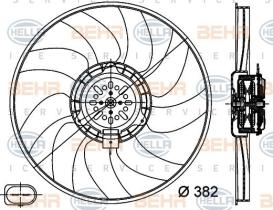 Hella 8EW351044351 - VENTILADOR RADIADOR AUDI A4 LEFT