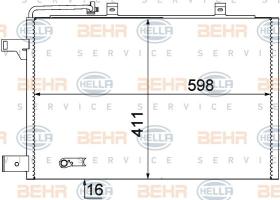 Hella 8FC351301684 - CONDENSADOR MB A-/B-CL.(W169/W245)