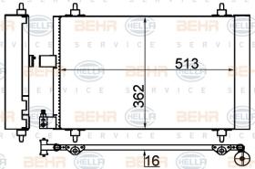 Hella 8FC351309331 - CONDENSADOR CITROEN C5/407