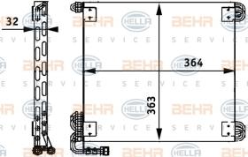 Hella 8FC351317471 - CONDENSADOR NISSAN ATLEON