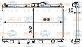 Hella 8MK376708131 - RADIADOR HONDA ACCORD IV/ROVER 600