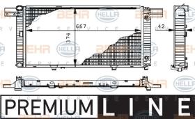 Hella 8MK376711451 - RADIADOR MB SL(R129) REFRI TURISMO