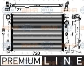 Hella 8MK376749551 - RADIADOR MB C-CLASS(W204)