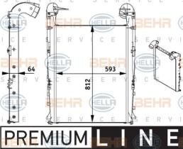 Hella 8ML376728731 - INTERCOOLER RENAULT MAGNUM (PNG)