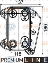 Hella 8MO376755261 - REFR. ACEITE MOTOR MB E-CL. (W211)