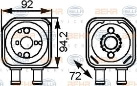 Hella 8MO376778041 - REFR.ACEITE MOTOR VAG GOLF/PASSAT/T