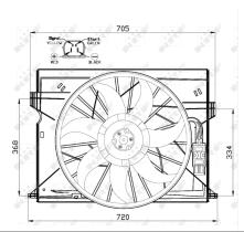 Nrf 47444 - ELECTROVENTILADORES MERCEDES CLS280