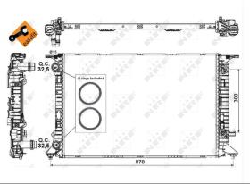 Nrf 53718 - RADIADOR ALUMINIO AUDI