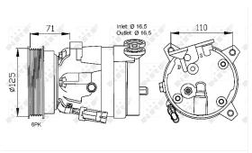 Nrf 32023G - COMPRESOR OPEL