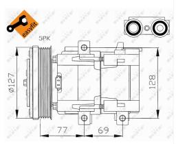 Nrf 32061G - COMPRESOR FORD