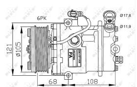 Nrf 32172G - COMPRESOR OPEL