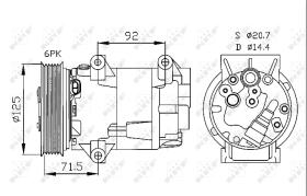 Nrf 32208G - COMPRESOR RENAULT - NISSAN