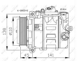 Nrf 32214G - COMPR.C-CLASS W203/VITO W639