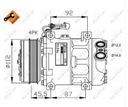 Nrf 32701G - COMPRESOR CITROEN-FIAT-IVECO