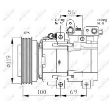 Nrf 32755G - COMPRESOR HYUNDAI-KIA