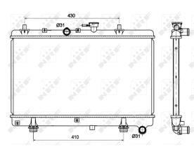 Nrf 53121 - RADIADOR ALUMINIO KIA