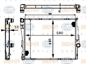 Hella 8MK376716244 - RADIADOR BMW 3 (E46) MT/AT