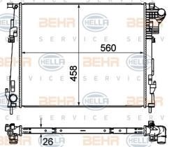 Hella 8MK376759001 - RADIADOR RENAULT TRAFFIC/VIVARO