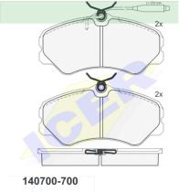 Icer Brakes 140700700 - JGO.PASTILLAS,FURGONETA/TURISMO