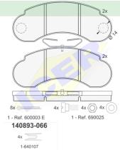 Icer Brakes 140893000 - JGO.PASTILLAS S/AMIANTO