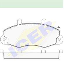 Icer Brakes 140896000 - JGO.PASTILLAS S/AMIANTO