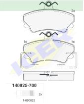 Icer Brakes 140925700 - JGO.PASTILLAS,FURGONETA/TURISMO