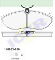 Icer Brakes 140933700 - JGO.PASTILLAS,FURGONETA/TURISMO