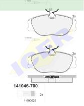 Icer Brakes 141046700 - JGO.PASTILLAS,FURGONETA/TURISMO