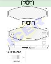 Icer Brakes 141238700 - JGO.PASTILLAS,FURGONETA/TURISMO